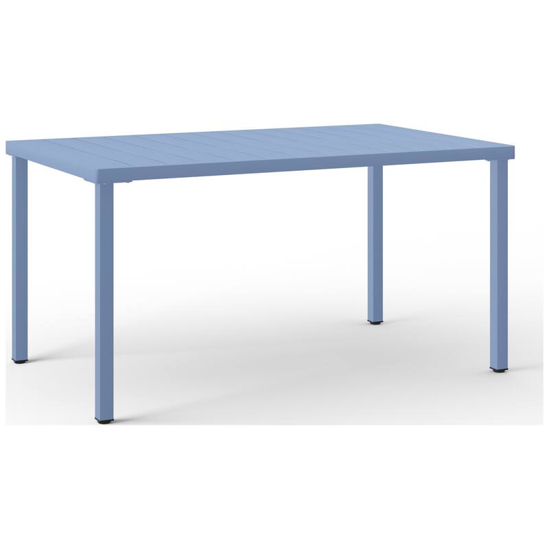 Frond and Form 59 Inch By 35.4 Inch Outdoor Steel Rectangular Dining Table