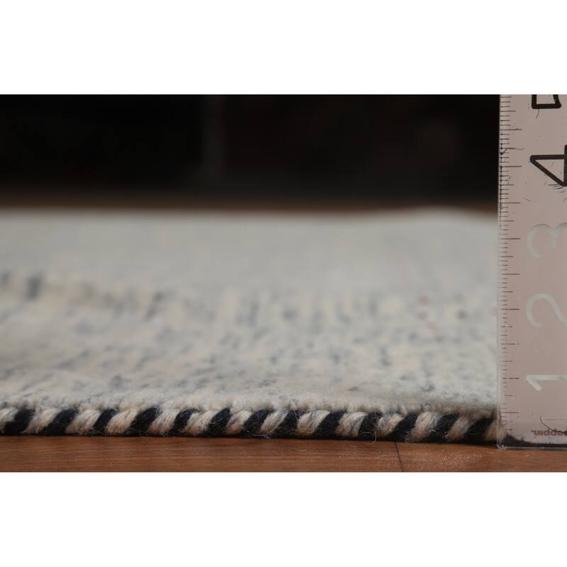 Hand Knotted Oriental 100% Wool Carpet Tribal Tribal Greys & Charcoal Gabbeh Area Rug - 10' 0'' X 8' 0''