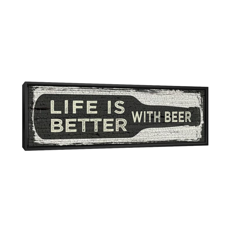 iCanvas "Beer Sign I" by Erin Clark Framed Canvas Print