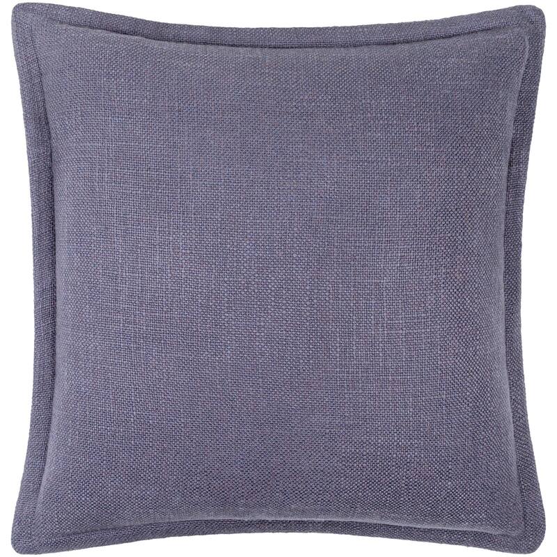 Gannon Cabin & Lodge Solid Color Accent Pillow - 18"L x 18"W - Polyester - Blue Gray
