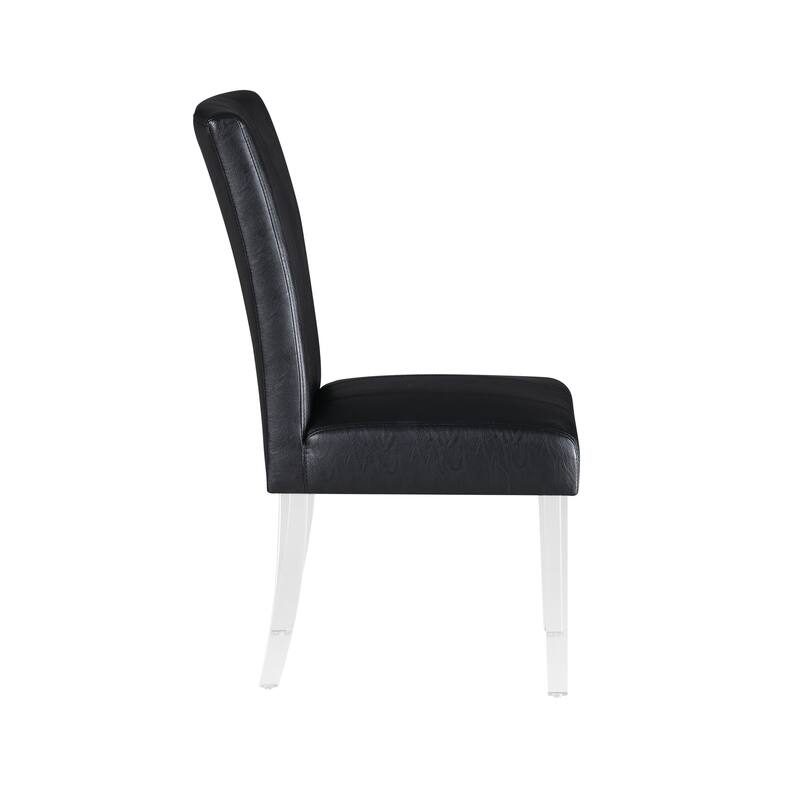 Somette Contemporary Curved Flare-Back Parson Side Chair, Set of 2
