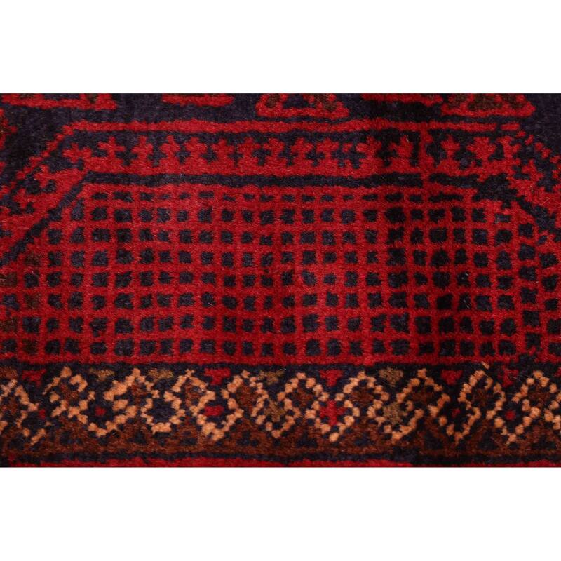 ECARPETGALLERY Hand-knotted Teimani Red Wool Rug - 3'2 x 5'5