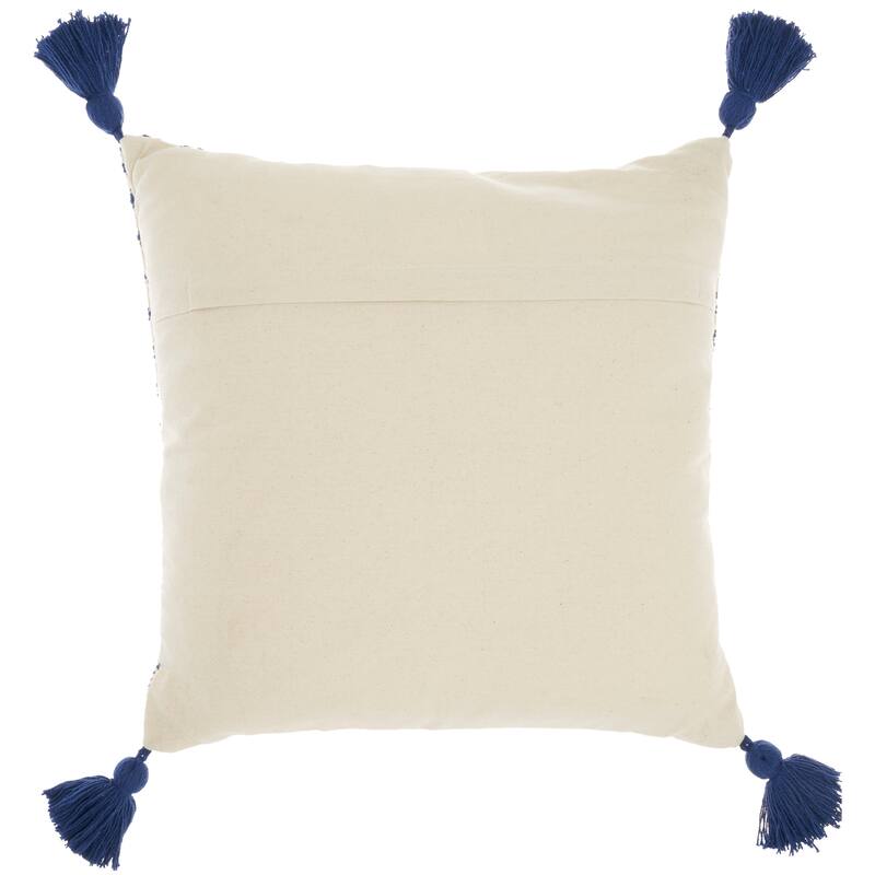 Mina Victory Life Styles Lattice With Tassels 18"X18" Indoor Throw Pillow