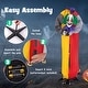 preview thumbnail 8 of 8, Costway 4.5FT Grins Animatronic Clown Halloween Decoration w/ - See Details