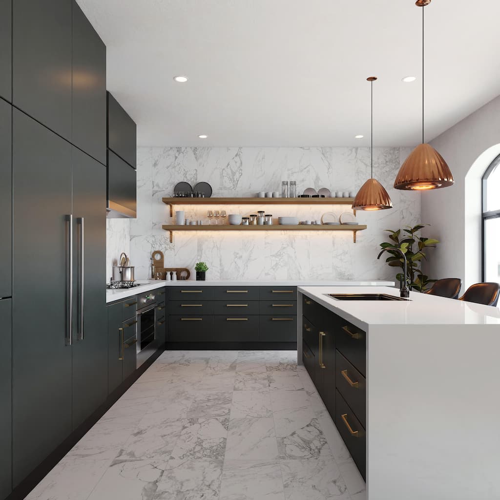 Merola Tile Reve Blanc 11-3/4" x 23-1/2" Porcelain Floor and Wall Tile