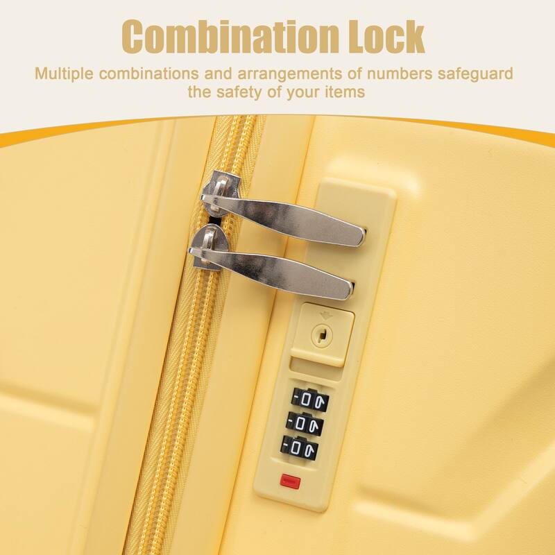 28 Inch Large Checked Luggage, Scratch Resistant Surface Four Multi-Directional Wheels, With Combination Lock and Side Hooks