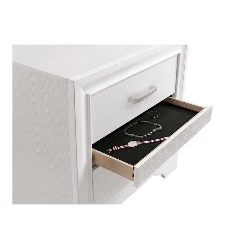 2 Drawers Nighstand with 1 Jewelry Tray