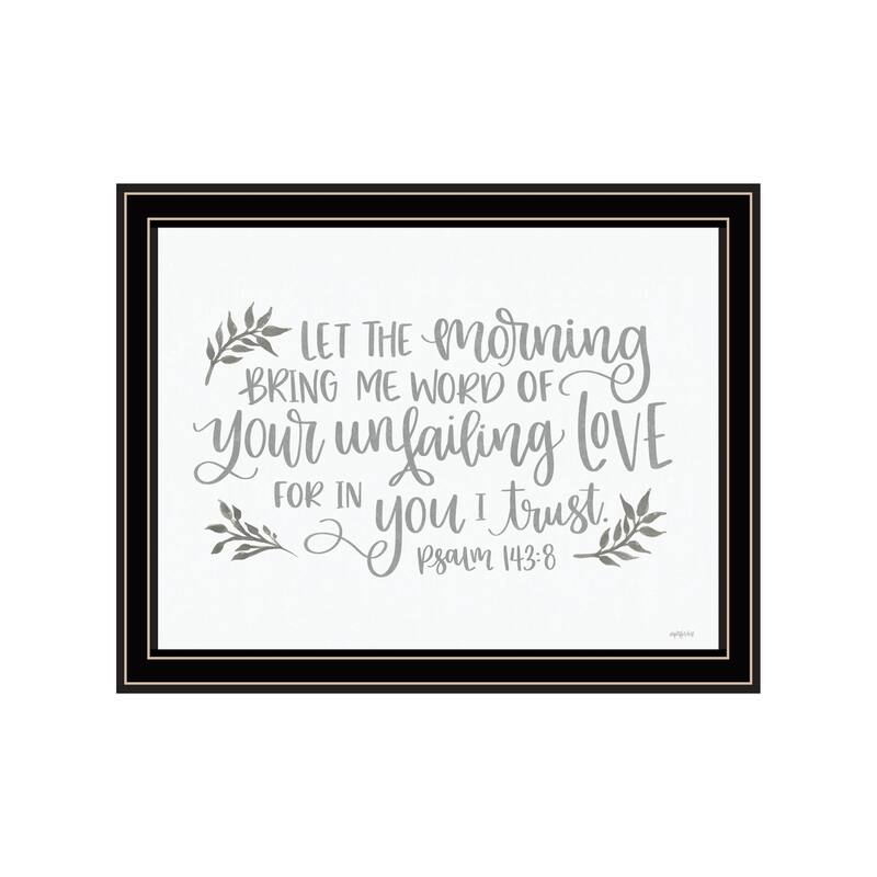 TrendyDecor4U "Your Unfailing Love" Framed Print Wall Art - Black