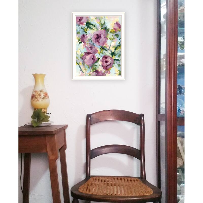 TrendyDecor4U Contemporary "Abstract Floral" Framed Print Wall Art