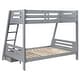preview thumbnail 8 of 8, Trisha Grey 2-drawer Wood Twin Over Full Bunk Bed
