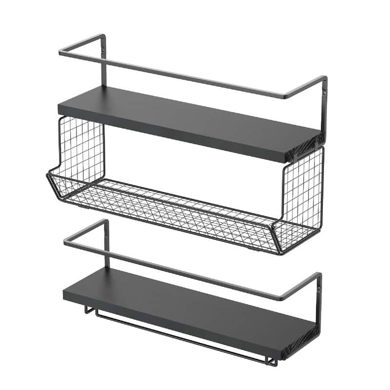 Wall Mounted Wine Rack Set of 2 - 16.5"D x 6"W x 9.7"H