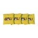 preview thumbnail 1 of 1, Replacement Quincy Hawks Yellow Cornhole Bags All-Weather Resin Filled