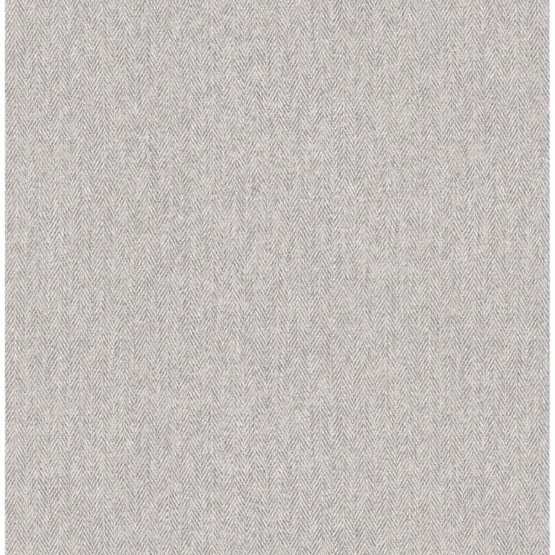 Herringbone Grey Tweed Wallpaper