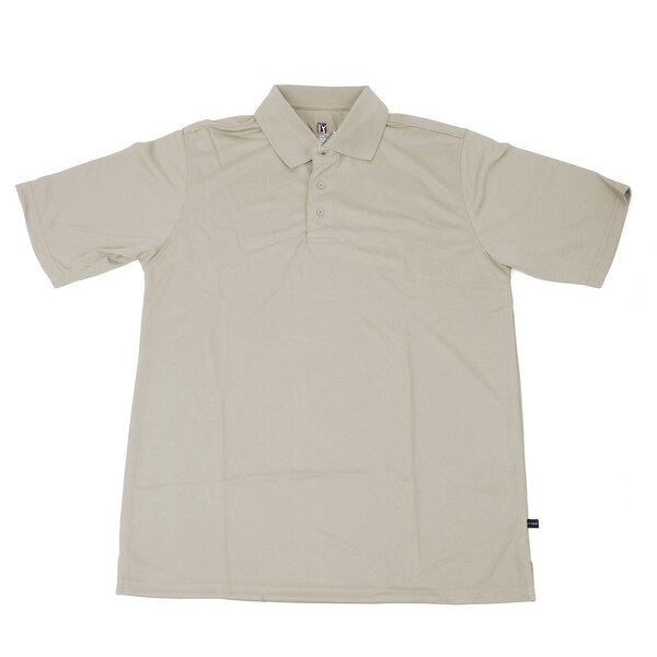 PGA TOUR Men's Polo Shirt - Stone Solid - Small