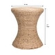 preview thumbnail 3 of 2, Household Essentials Handwoven Water Hyacinth Hourglass-Shaped Wicker Stool
