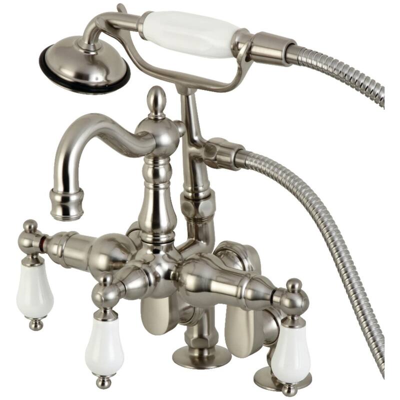 Kingston Brass Vintage Deck Mounted Clawfoot Tub Filler with Built-In