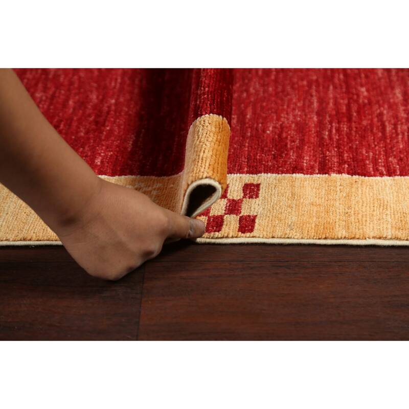 Gabbeh Kashkoli Oriental Hallway Runner Rug Wool Hand-knotted Carpet - 2'8" x 8'5"