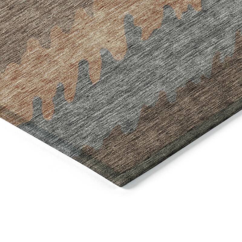 Machine Washable Indoor/ Outdoor Chantille Abstract Ombre Rug