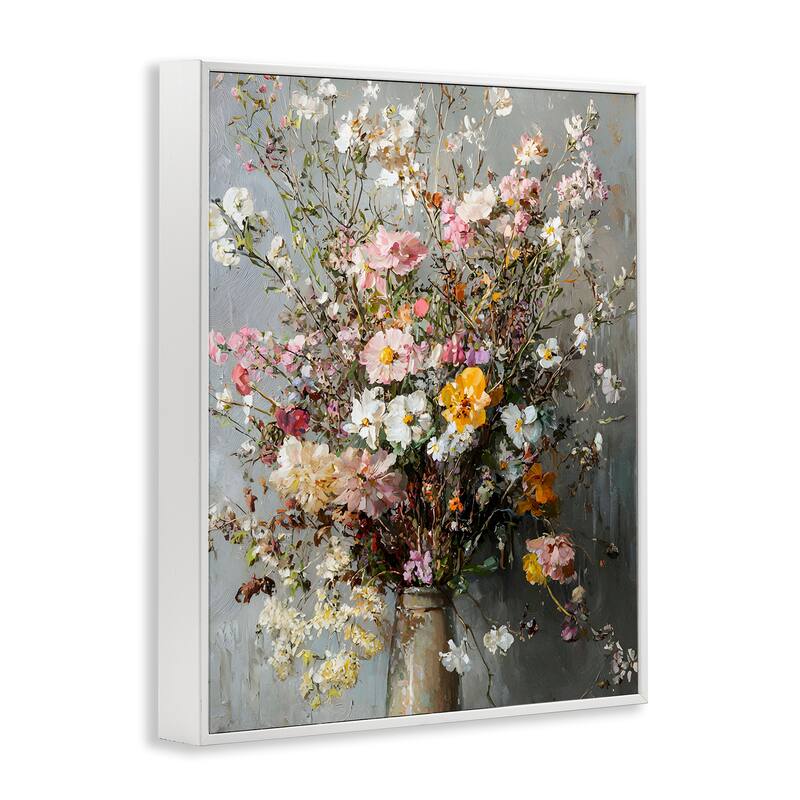 Stupell Overflowing Spring Flowers Framed Giclee Art Design By Franklyn Gregory