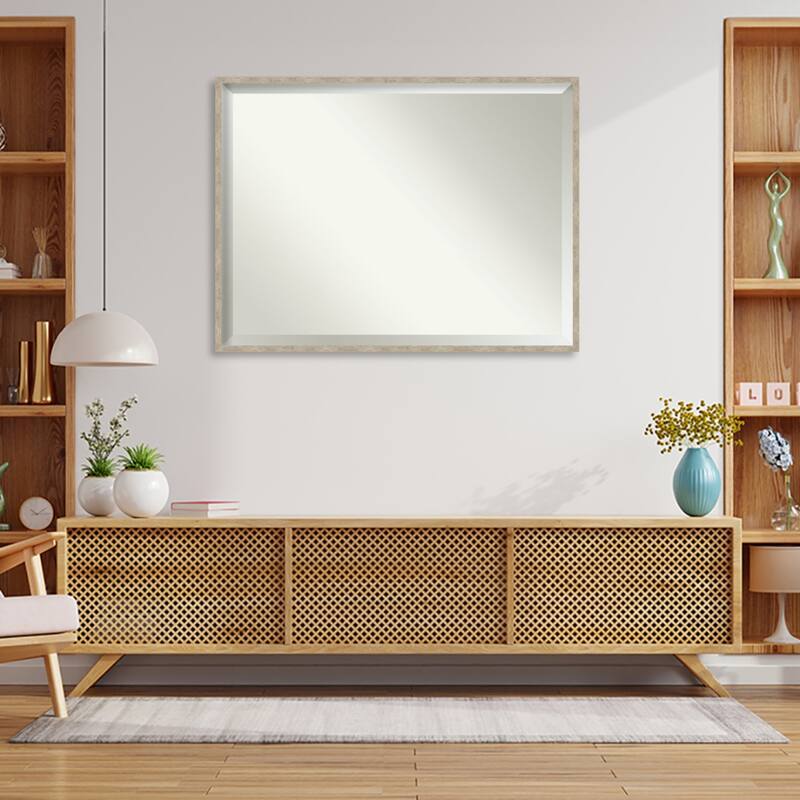 Imprint Beveled Wood Framed Wall Mirror