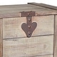 preview thumbnail 2 of 3, Household Essentials Antiqued Decorative Trunk with Hinge and Lid