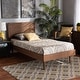 preview thumbnail 7 of 8, Gisa Mid-Century Modern Transitional Wood Twin Size Platform Bed