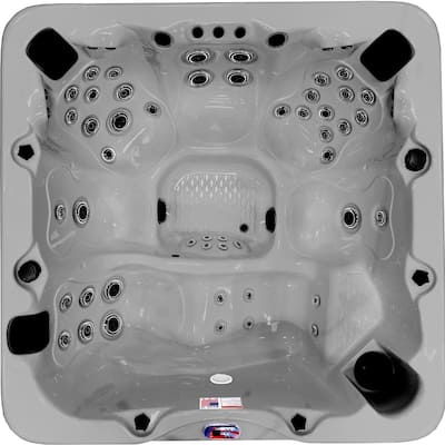 6-Person 56-Jet Premium Acrylic Lounge Spa Standard Hot Tub with Sound System and LED Waterfall
