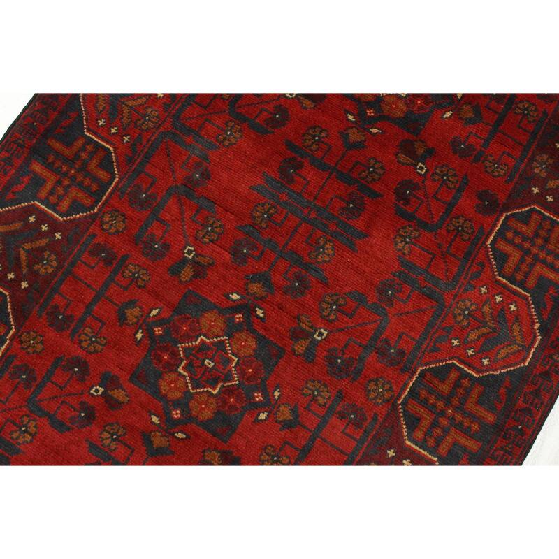 Southwestern Biljik Khal Mohammadi Kye Red/Blue Runner - 2'6'' x 9'5''