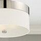 preview thumbnail 2 of 3, Libby Langdon for Crystorama Grayson 3 Light Polished Nickel Ceiling Mount - 16'' W x 8'' H x 16'' D