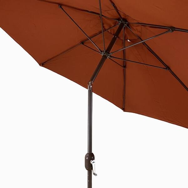 tropishade 9 ft aluminum bronze patio umbrella with rust cover overstock 6534773
