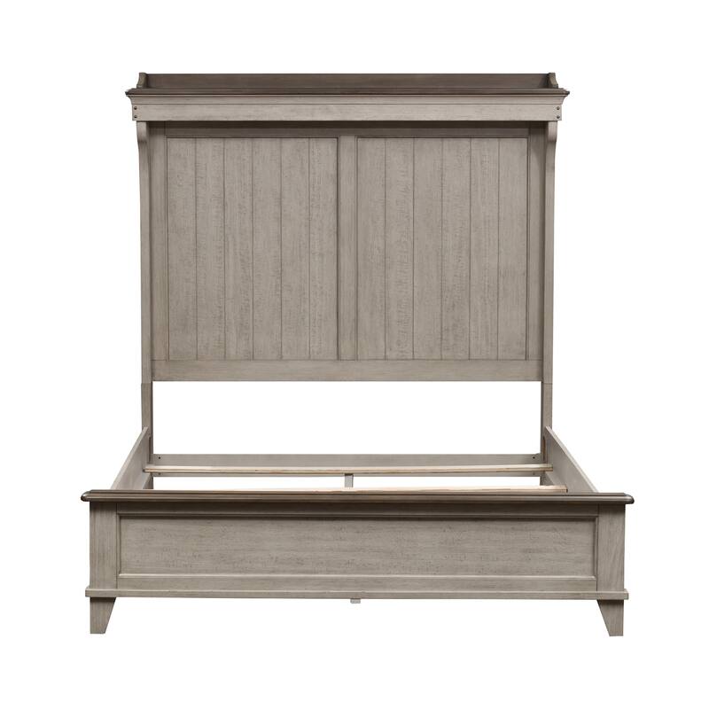 Ivy Hollow Weathered Linen Finish Queen Mantle Bed