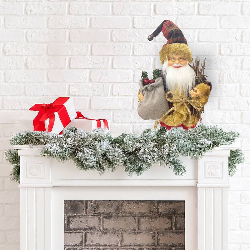 12" Country Plaid Claus
