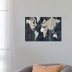 preview thumbnail 6 of 7, iCanvas "Old World Map Blue" by Wild Apple Portfolio Canvas Print 18x26x1.5