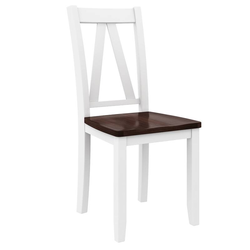 6-Piece Wood Dining Table Set Kitchen Table Set with Long Bench and 4 Dining Chairs, Farmhouse Style