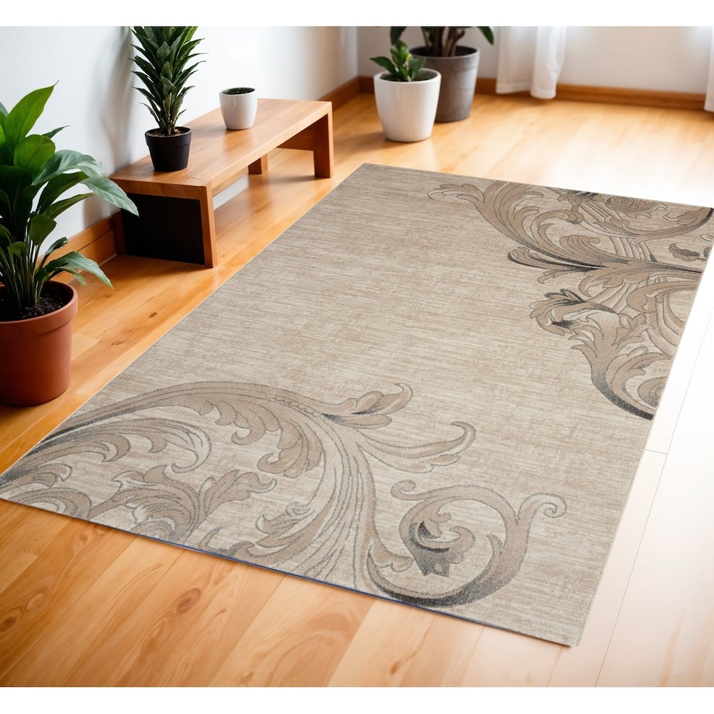 Gadi Power Loomed Stain Resistant Area Rug By HomeRoots - 70' X '46' X '0.5