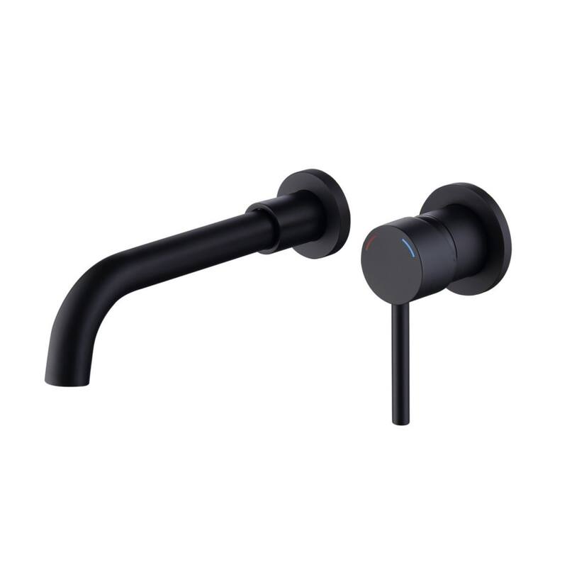 Modern Single Handle Wall Mounted 360 Degree Swivel Bathroom Sink Faucet with Ceramic Valve Core, Rust and Corrosion Resistant