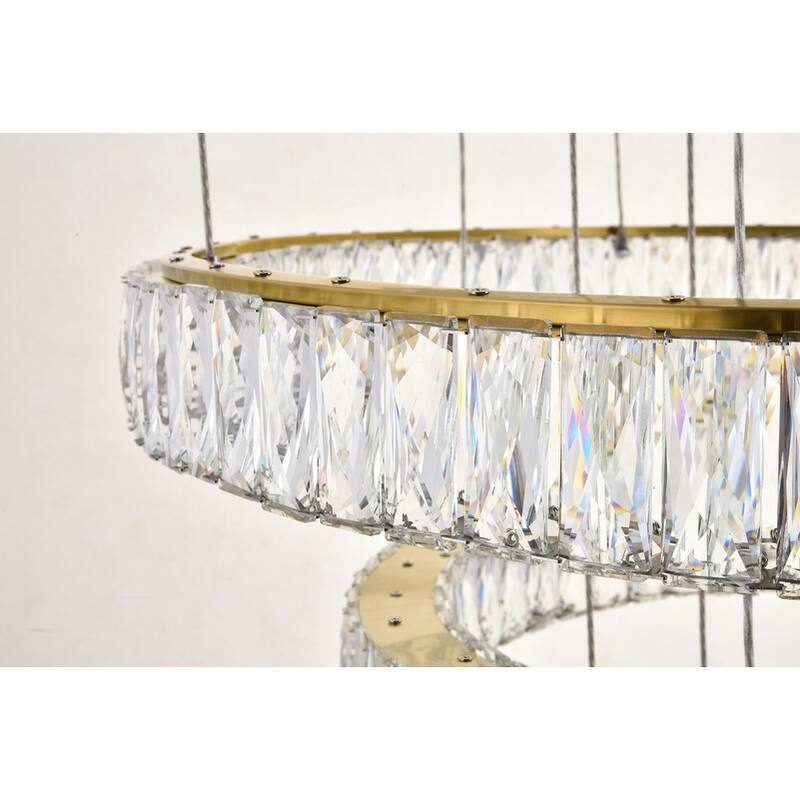 Madelyn 7-Light LED Chandelier Clear Royal Cut Crystal - 34"W X 38.3"H