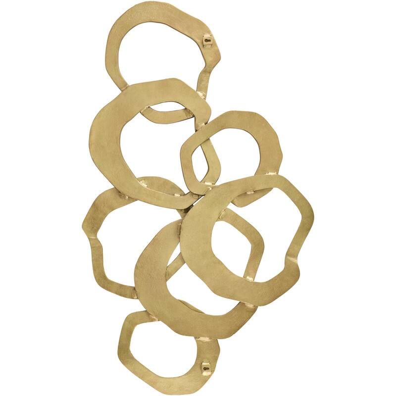 Livabliss Cronus Modern Wall Sculpture - Gold