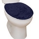 preview thumbnail 143 of 189, Home Weavers Waterford Collection Cotton Toilet Lid Rug | Elastic Fit | Fit Most Standard Toilet Lid | 18"x18"