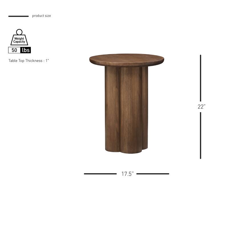 NPD Furniture Mayville Solid Wood Side Table
