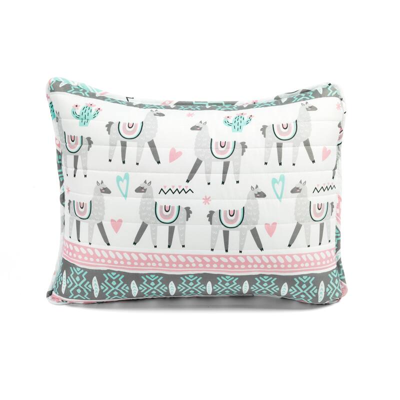 Lush Decor Boho Llama Reversible Oversized Quilt Set