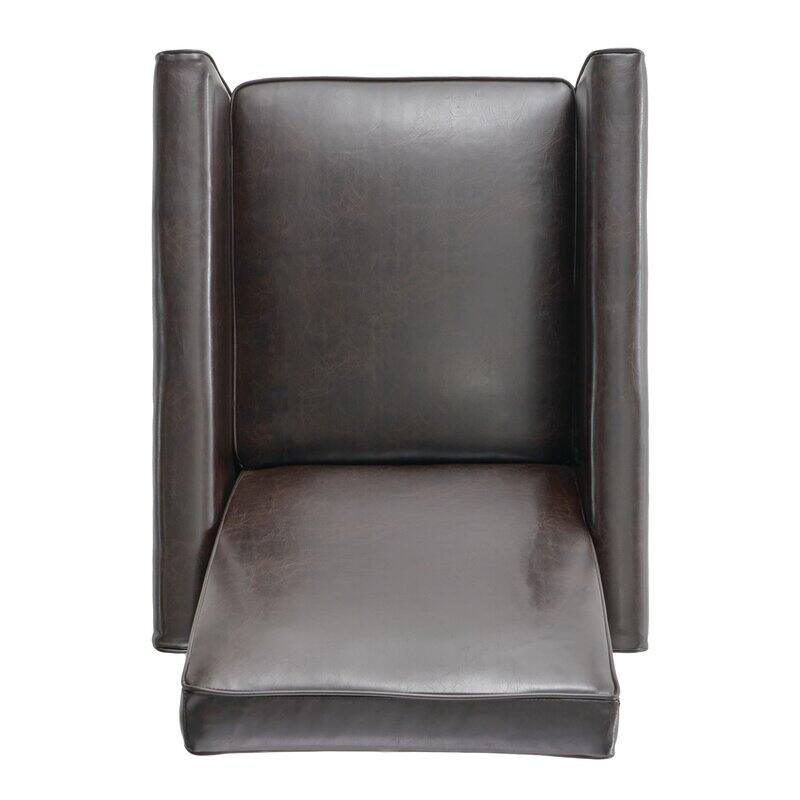 Pushback Recliner Chair, Fax Leather Armchair Push Back Accent Chair for Living Room, Home Theater Single Sofa Club Chair