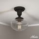preview thumbnail 4 of 14, Hunter Saddle Creek 1-Light Mini Pendant / Semi-Flush Mount Ceiling Light - Kitchen Island, Dining Room, Hallway