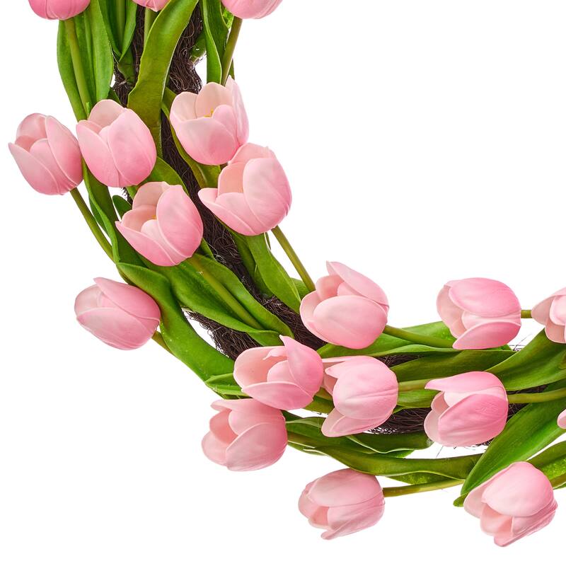 21" Pu Spring Tulip Wreath