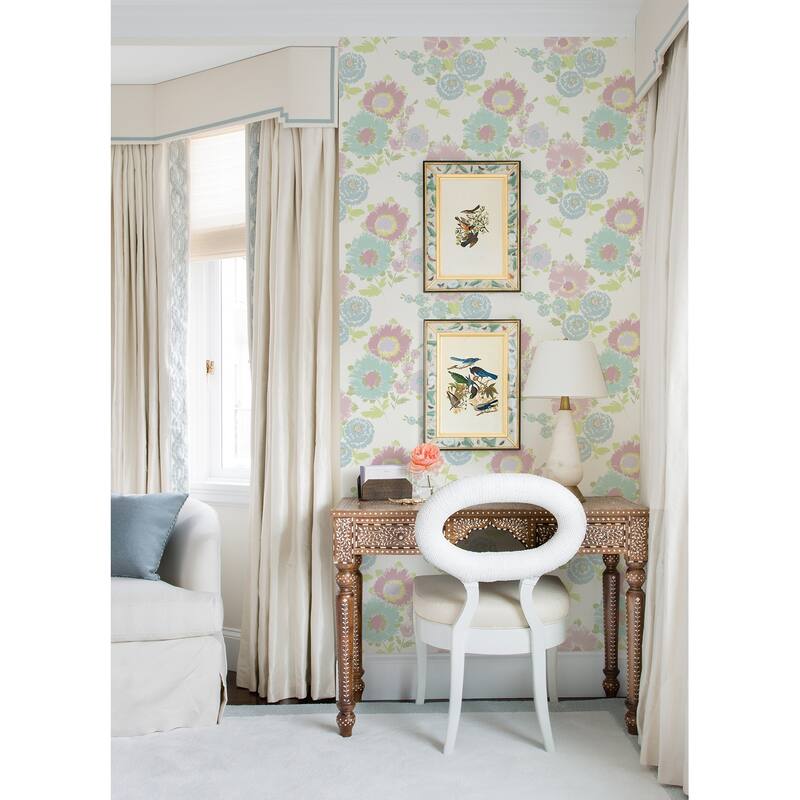 A-Street Prints Essie Pastel Painterly Floral Wallpaper