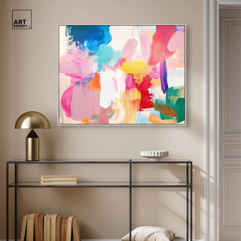 Pastel Riot II Colorful Canvas by Art Remedy