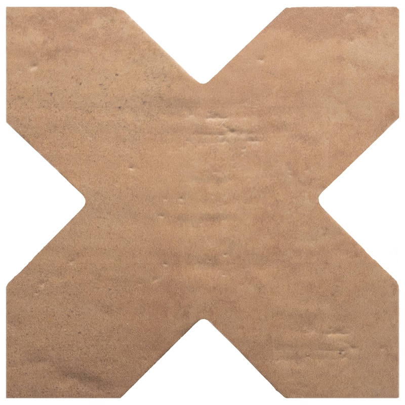 Merola Tile Argile Cross Cotto 7" x 7" Porcelain Floor and Wall Tile - (1 Tile)