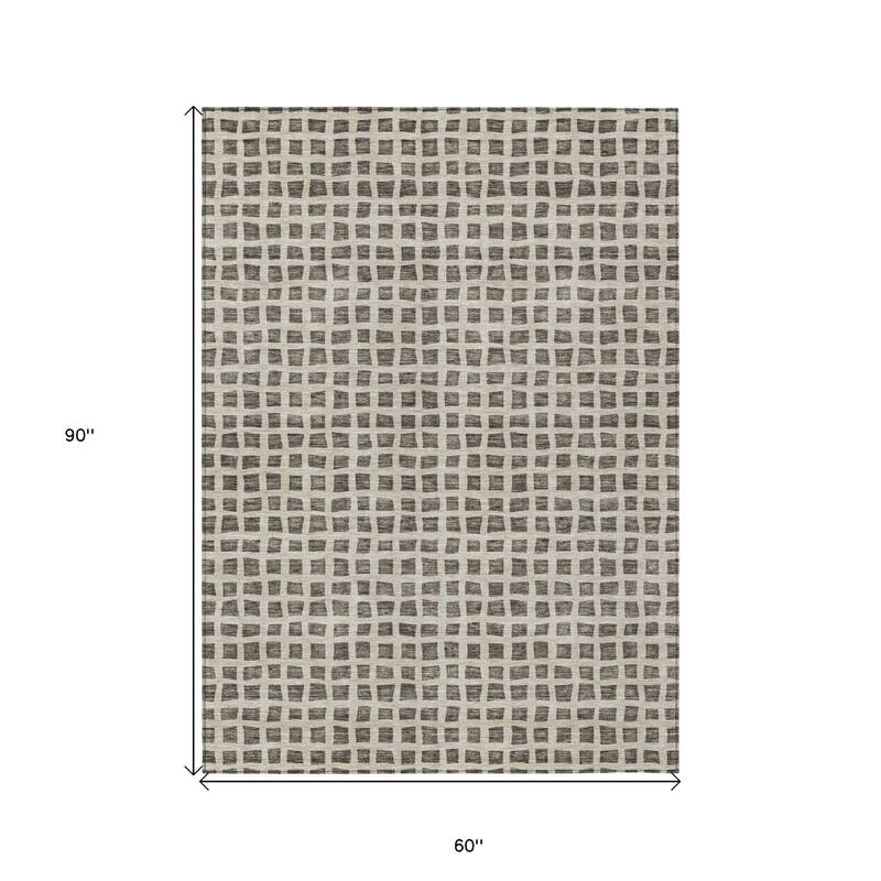 HomeRoots Geometric Transitional Rectangle Outdoor Rug