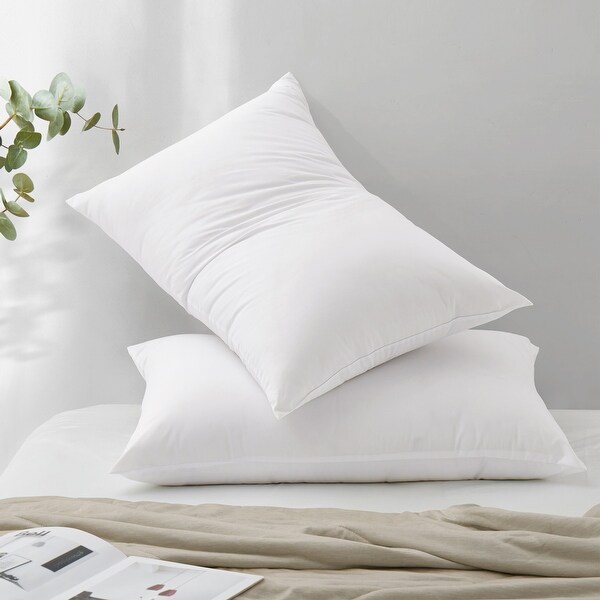 2 Pack Fluffy Down Alternative Bed Pillows for Back,Stomach, Side