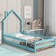 preview thumbnail 30 of 52, Twin Size Montessori Floor Bed with Fences, Wood Twin Kids Bed Frame